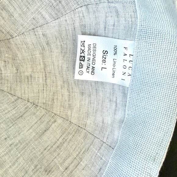 NWOT Luca Faloni Linen Baseball Hat Grey Size L - Picture 2 of 5